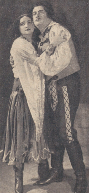 M.Karwowska S. Gruszczyński w operze Manru T. Wielki Warszawa (Świat, nr 43, 1930)