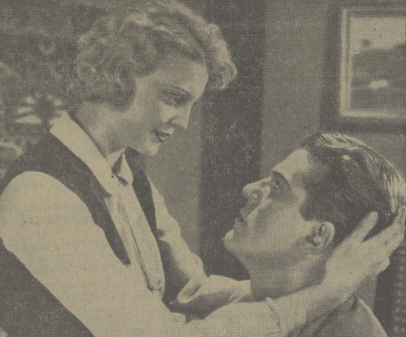 Maria Bogda i Adam Brodzisz w scenie z filmu Pod Twoją obronę (Dobry Wieczór! Kurier Czerwony nr 117, 1933)
