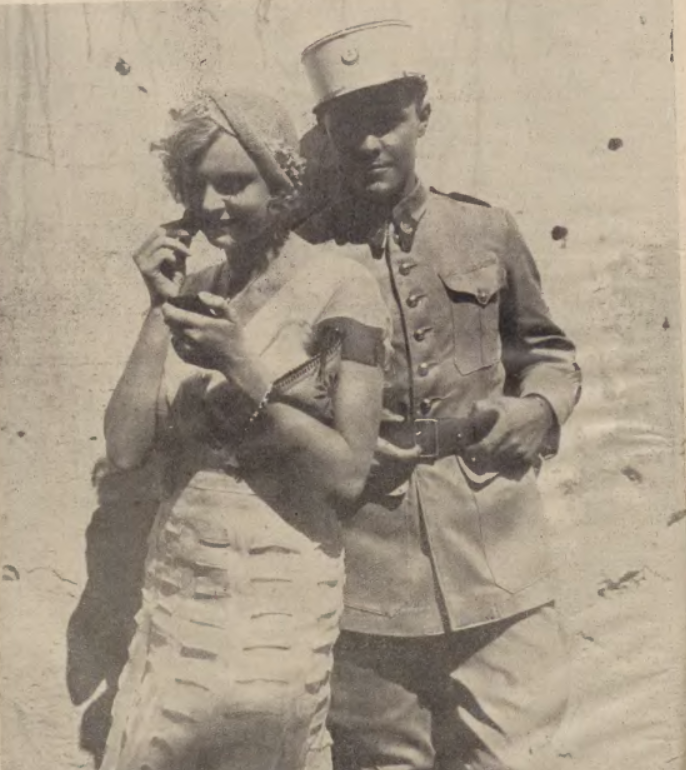 Maria Bogda i Witold Conti w filmie Głos pustyni (Goniec nadwislański ilustrowany nr 8, 1933)