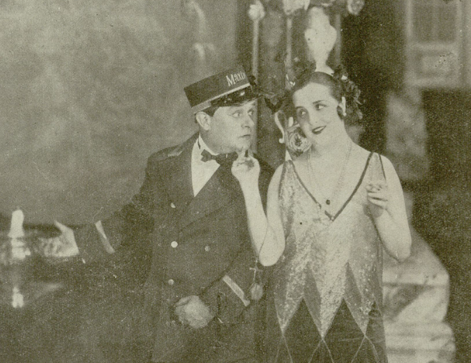 Maria Gorczyńska (Totoche) i Antoni Fertner (Strzelec od Maksyma) w sztuce Strzelec od Maksyma T. Letni Warszawa (Ilustracja nr 27, 1926)