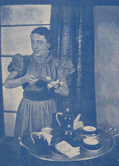 Maria Malicka w sztuce Trafika pani generałowej T. Malickiej Warszawa (Świat, nr 11, 1936)