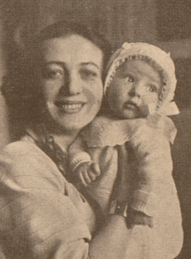 Maria Malicka z córką (Świat, nr 13 , 1939)