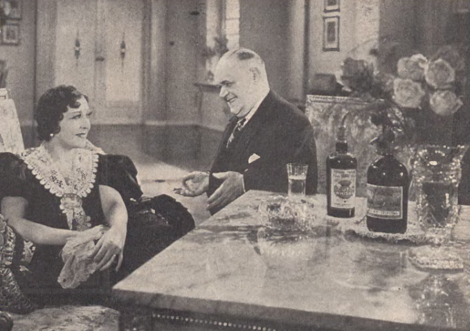Mira Zimińska i Antoni Fertner w scenie z filmu Papa się żeni (Ilustracja Polska nr 47, 1936)