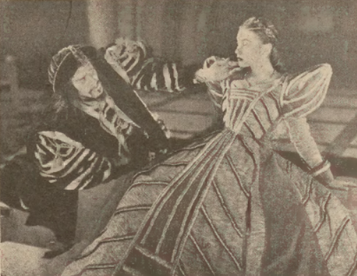 N. Andrycz (Lukrecja) i K. Junosza-Stępowski (Cezar) w sztuce Cezar i człowiek T. Polski Warszawa (Świat, nr 25, 1937)