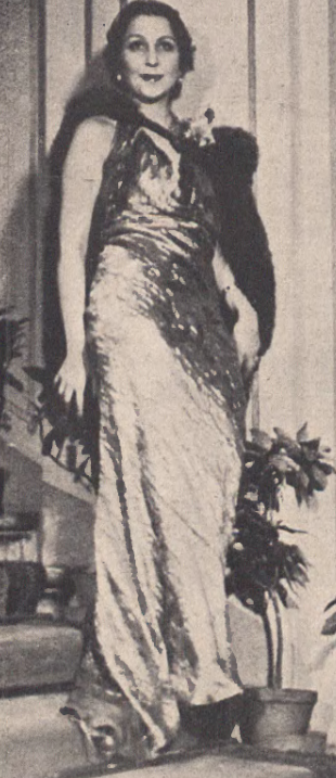 N. Grudzińska na Balu mody Związku Autorów Dramatycznych (Ilustracja Polska nr 4 1936)