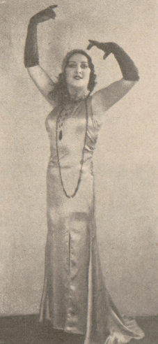 N. Grudzińska (Venus) w operze Orfeusz w piekle T. Wielki Warszawa (Świat, nr 1, 1931)