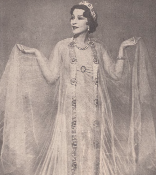 Nina Grudzińska w operetce Hrabia Luksemburg T. Wielki Warszawa (Ilustracja Polska nr 27, 1935)