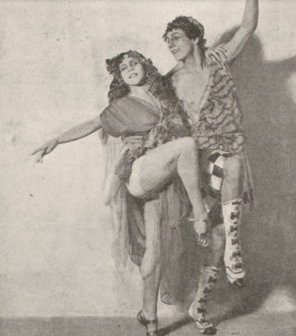 Nina Pawliszczewa Feliks Parnell w Tańcu Rzymskim w operetce Narzeczona Lukullusa T. Nowości Warszawa 1923 (Świat nr 8 , 1920)