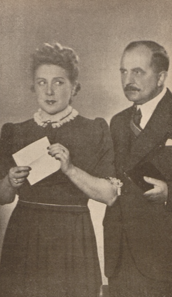 P. Relewicz Ziembińska i L. Brodziński w sztuce Expose pani ministrowej T. Kameralny Warszawa (Świat, nr 23, 1939)