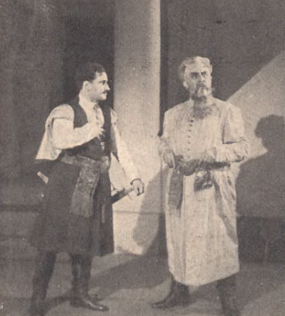 Roman Wraga i Stanisław Drabik w operze Maria T. Wielki Poznań (Ilustracja Polska nr 2 1937)