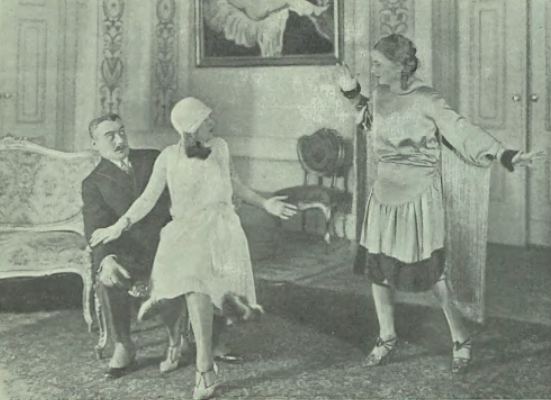 S. Jaracz, M. Brydzińska, M. Ćwiklińska w sztuce Pan Minister T. Letni Warszawa 1927(Świat nr 43, 1925)