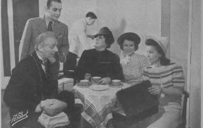 S. Kwaskowski, W. Łoziński, K. Horbowska, W. Bartówna, R. Radojewska w sztuce Dom wariatów T. Kameralny Warszawa (Bluszcz nr 3 ,1939)