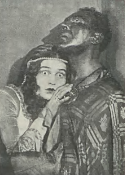 S. Mazerakówna (Desdemona), K. Junosza-Stępowski (Otello) w sztuce Otello T. Polski Warszawa (Świat nr 2, 1926)
