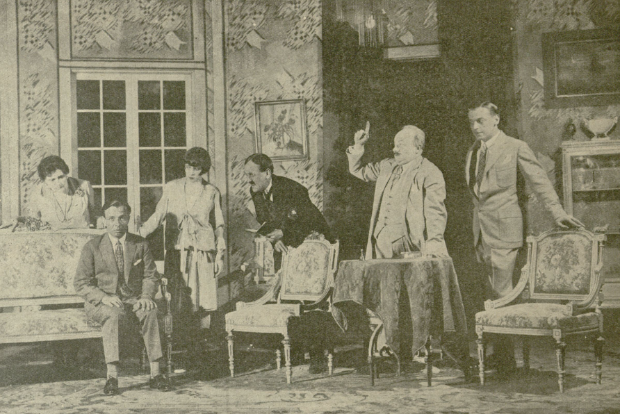 S. Słubicka, S. Daczyński, Z. Gryf Olszewska, J. Machalski, H, Małkowski, J. Staszewski w sztuce Panna Flute T. Polski Warszawa (Ilustracja nr 33, 1927)
