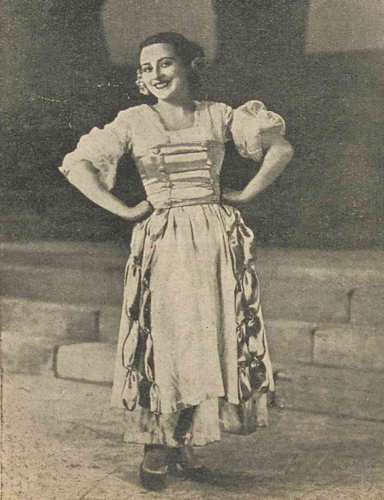 Sława Bestani w operze Dzwony kornewilskie Opera Warszawska (Świat, nr 45, 1936)