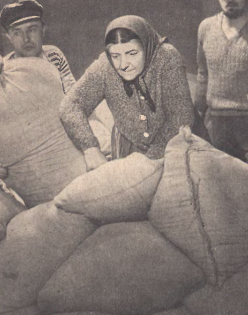 Stanisława Wysocka w filmie Ludzie Wisły (Ilustracja Polska nr 44, 1936)