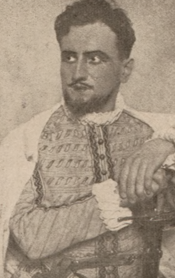 Stanisław Drabik (Vasco de Gama) w operze Afrykanka T. Wielki Poznań (Świat, nr 10, 1938)