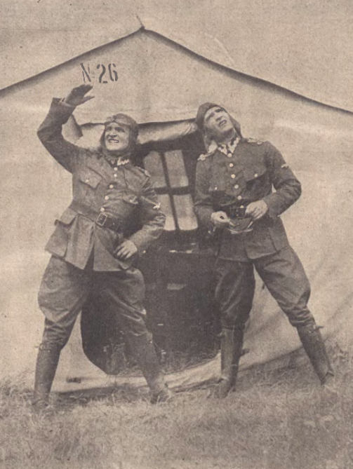 T. Wesołowski, J. Maliszewski w scenie z filmu Grzeszna miłość (Wielkoplska Ilustracja nr 13, 1930)