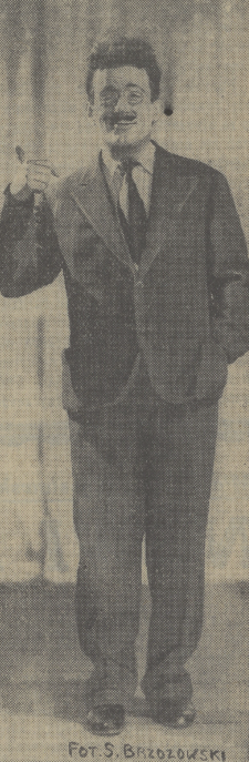 Tadeusz Olsza w piosence Jasna cholera w rewii Walter pod Messalką (Kurier Czerowny nr 82, 1932)