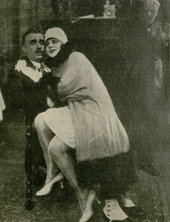 W. Lenczewski, H. Różańska W. Rapacki (syn) w sztuce Moja maleńka T. Letni Warszawa (Ilustracja nr 41, 1927)