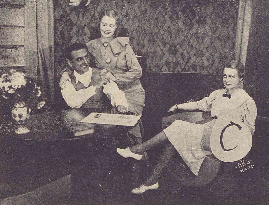 W. Ścibor, L. Zielińska, I. Górska w sztuce Japoński rower T. Miejski Wilno (Świat, nr 31, 1936)