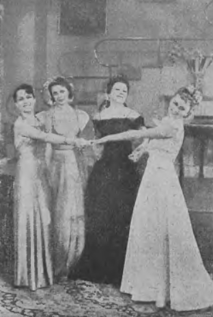 Z. Gryf Olszewska, N. Świerczewska, M. Ćwiklińska, K. Lubieńska w sztuce Week-end T. Nowy Warszawa (Tygodnik ilustrowany nr 12, 1939)