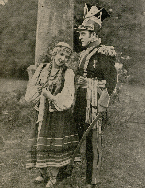 Zofia Zajączkowska Leon Łuszczewski w filmie Pan Tadeusz (Ilustracja nr 39, 1928)