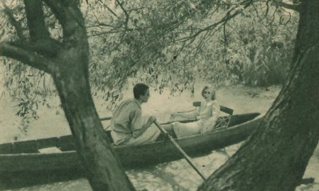 Jadwiga Andrzejewska i Kazimierz Pawłowski w scenie z filmu Moi rodzice rozwodzą się ( 1938 )