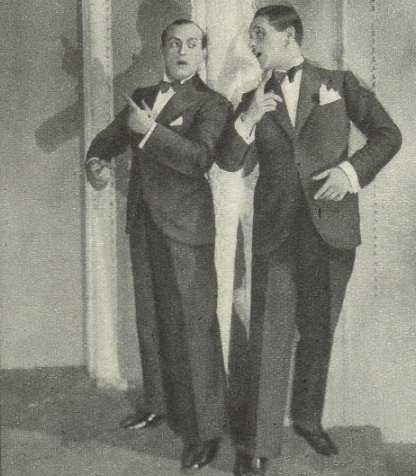 Tadeusz Olsza i Eugeniusz Bodo w rewii Codziennie dancing ( t.Morskie Oko 1930)