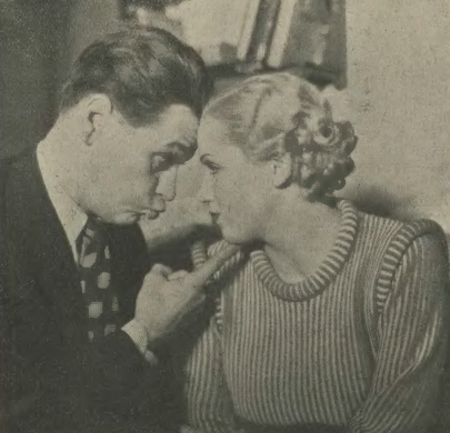 Eugeniusz Bodo i Barbara Gilewska w filmie Piesniarz Warszawy (1934)