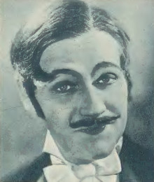 Eugeniusz Bodo w podwójnej roli Eisensteina i Markiza w sztuce pt. Nietoperz ( T.Polski Warszawa 1932 )