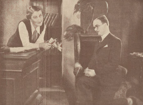Andrzej Bogucki i Ewa Bonacka w scenie z przedstawienia Ludzie na krze T.Ateneum Warszawa (1937)