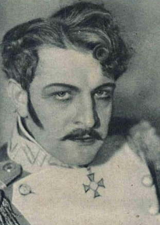 Franciszek Brodniewicz jako Lubomir w sztuce Pan Geldhab ( T.Miejski Łódź 1932)