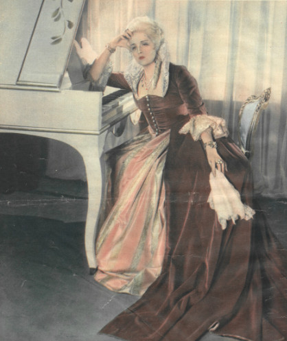Maria Gorczyńska jako Lady Milford w sztuce pt. Intryga i miłość ( T.Narodowy Warszawa 1935 )