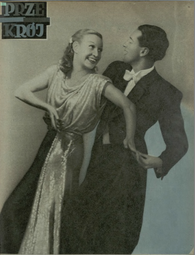 Zizi Halama  w towarzystwie holenderskiego tancerza Jo Barentsa  na okładce tygodnika Przekrój 1947