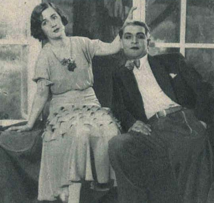 Stefania Jarkowska i Franciszek Brodniewicz w sztuce Dziewczyna i hipopotam ( T.Kameralny Łódź 1932)