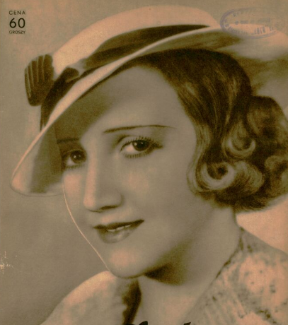 Maryla Karwowska na okładce tygodnika Antena (13/1935)