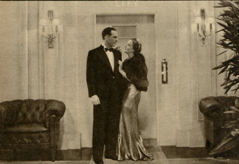 Jadwiga Kenda i Aleksander Żabczyński w scenie z filmu Dyplomatyczna żona 1937