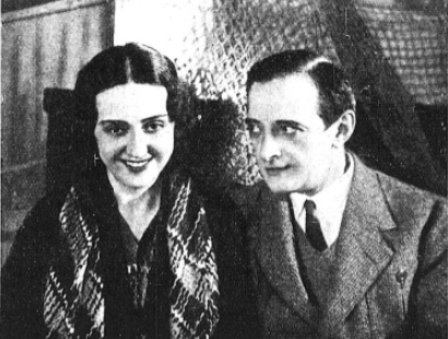 Zofia Lindorfówna i Józef Węgrzyn w sztuce Most ( T.Narodowy Warszawa 1933)