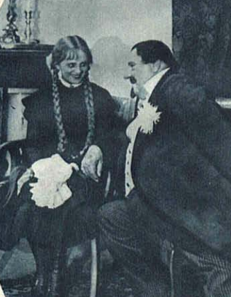 Karolina Lubieńska i Mieczysław Frenkiel w sztuce Grube ryby ( T.Kameralny Łódź 1929)
