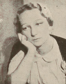 Maria Modzelewska jako Smugoniowa w sztuce Powrót Przełęckiego ( T.Narodowy Warszawa 1937)