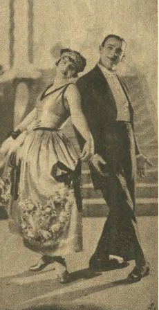 Halina Rapacka i Władysław Szczawiński w operetce Jedna jedyna noc O. Reprezentacyjna ( Warszawa 1929)