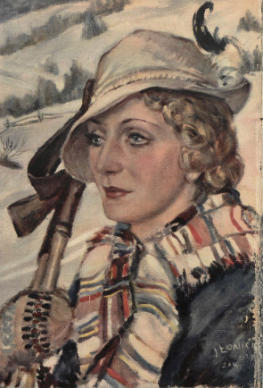 Kazimiera Skalska w szkicu portretowym Janusza Łonickiego ( Zakopane 1937 )