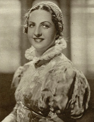 Jadwiga Smosarska W scenie z filmu Barbara Radziwiłłówna 1936