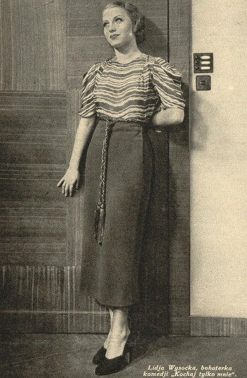 Lidia Wysocka w filmie Kochaj tylko mnie 1935