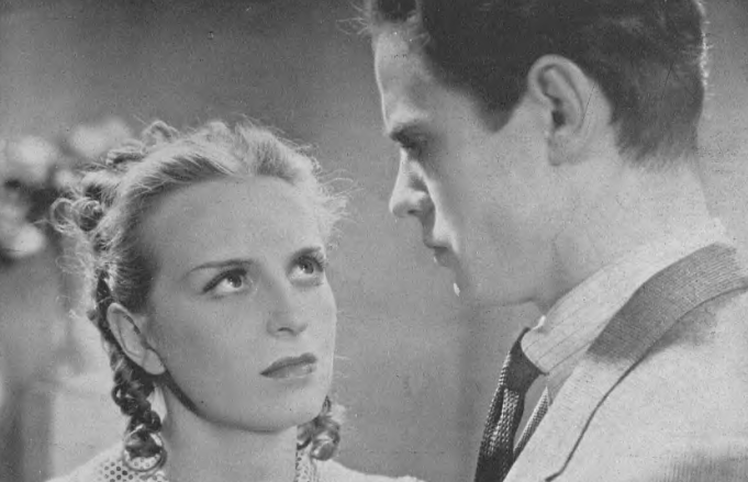 Witold Zacharewicz i Elżbieta Barszczewska  w filmie Profesor Wilczur ( 1938 )