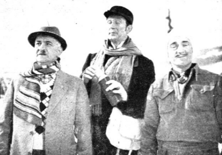 J. Orwid, S. Woliński, L. Sempoliński w filmie Sportowiec mimo woli (1939)