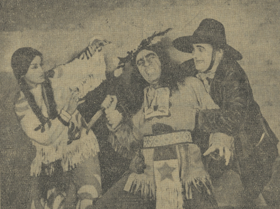 J. Hryniewiecka, S. Znicz, B. Bolko w operetce Rose Marie T. Wielki Warszawa (Dobry wieczór! Kurier czerwony nr 235, 1935)