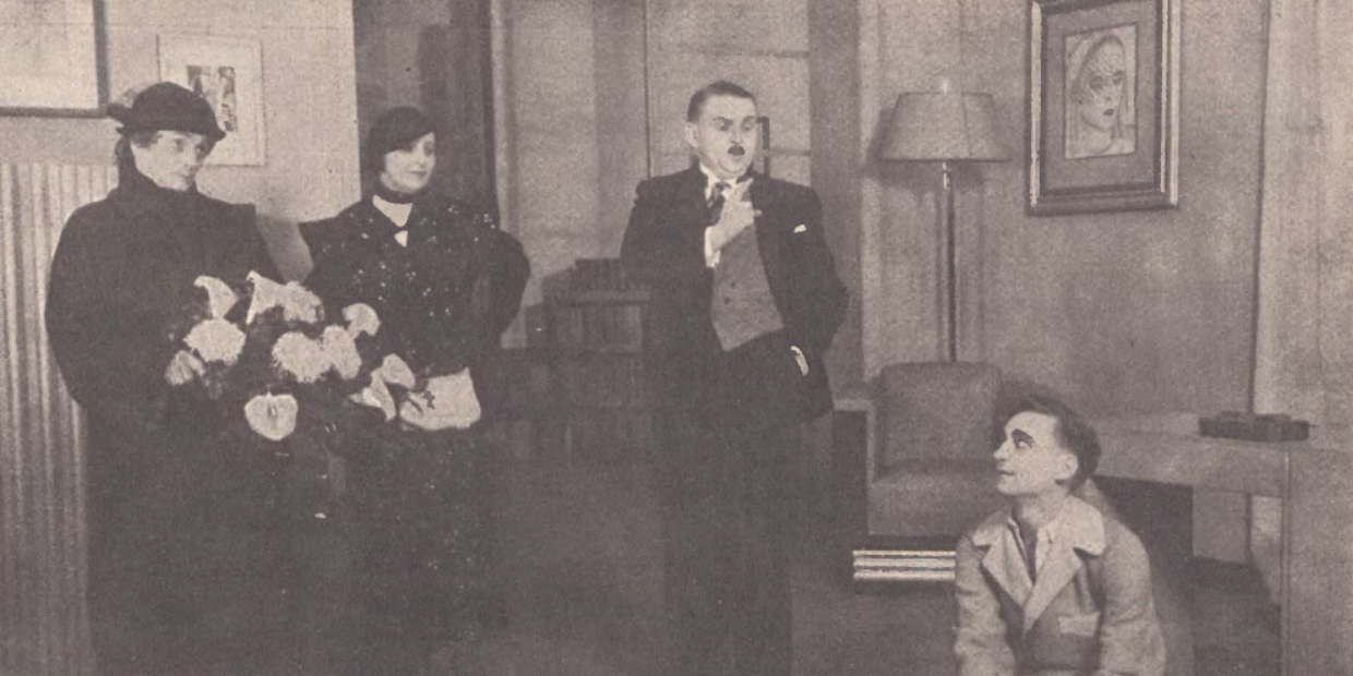 H. Czarnecka, H. Arkawin, K. Szubert, R. Zawistowski w sztuce Stefek T. Polski Poznań (Ilustracja Polska nr 44, 1933)