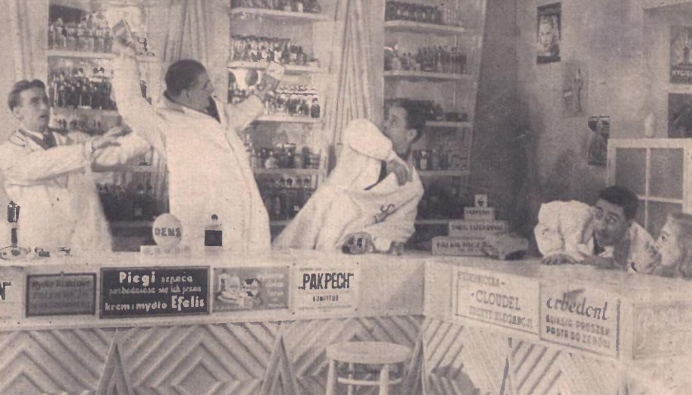 R. Zawistowski, J. Nowacki, W. Łoziński, H. Modrzewski, B. Orwid w sztuce W perfumerii T. Maliciej Warszawa (Ilustracja Polska nr 29, 1938)
